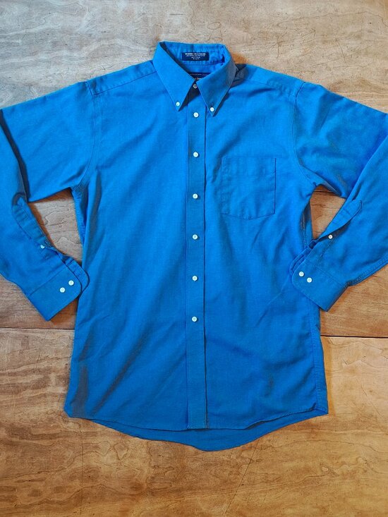 Barrington Other - Vintage Barrington Blue Wrinkle Free Oxford Shirt Mens 15.5 34/35 Made in USA